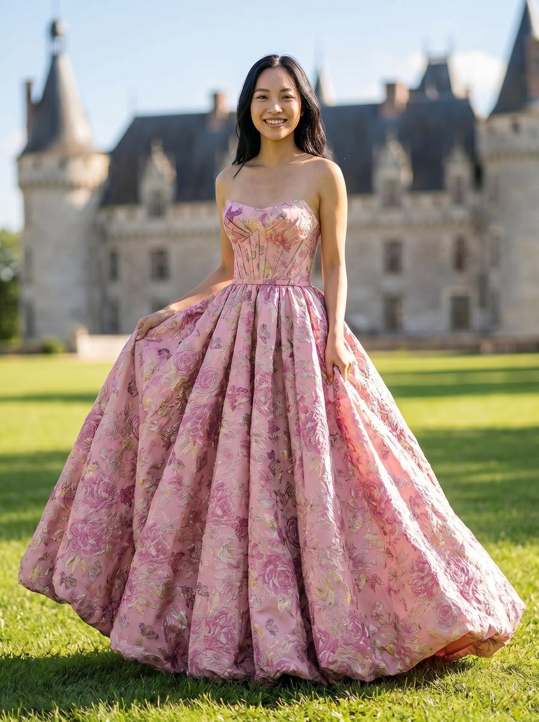 Rose Princess Ball Gown for tall women